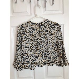 Monteau Crop Leopard Top